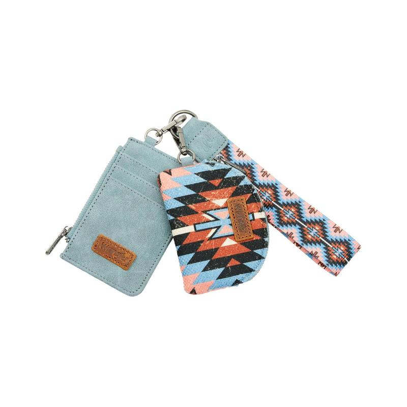 Wrangler Unisex Southwestern Print Keychain Coin Wallet - Wg2213-W0051 Ny