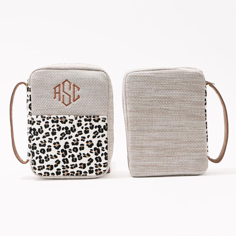 ML Marleylilly Monogrammed Leopard Bible Carrier -  Religious, Traditional