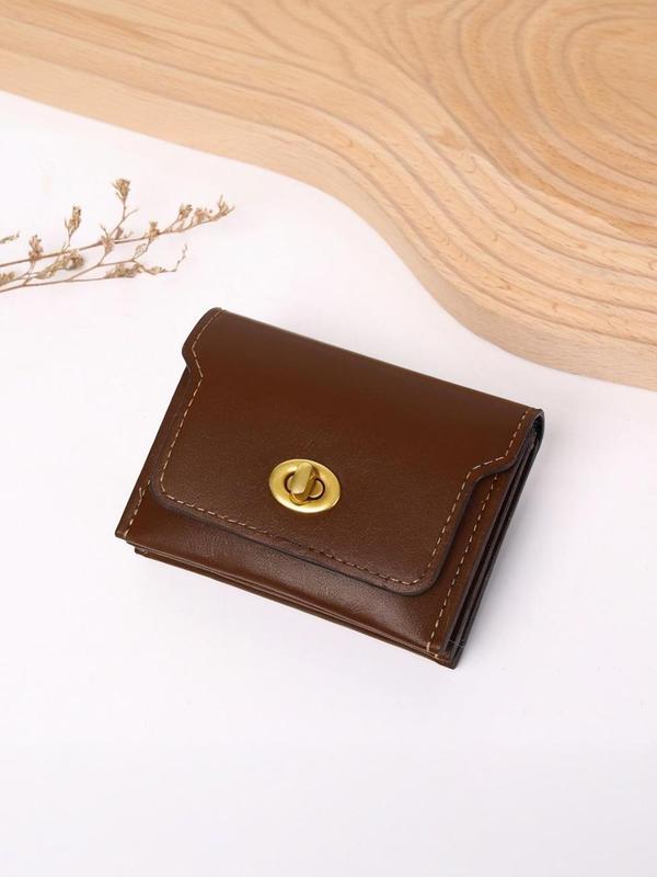 Women's Minimalist Plain Color Card Holder, Casual Versatile Short Wallet, Simple All-match Card Holder for Daily Life