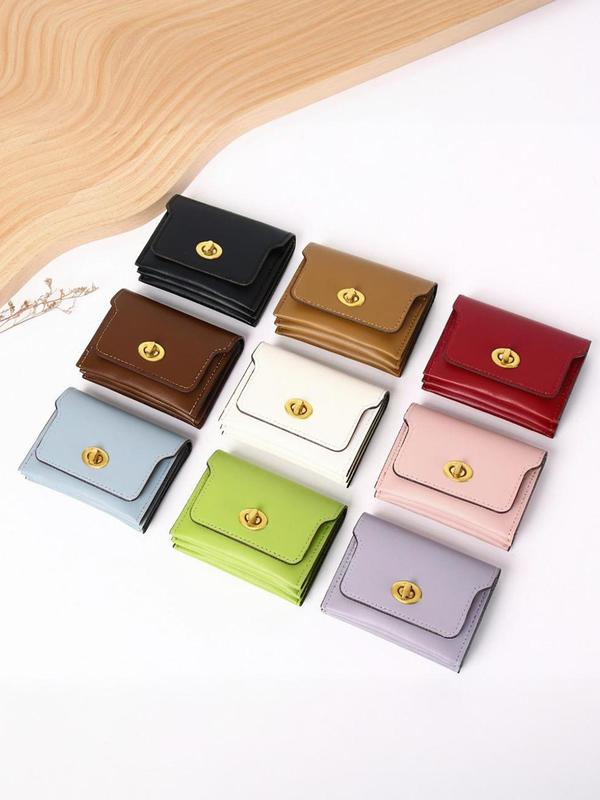 Women's Minimalist Plain Color Card Holder, Casual Versatile Short Wallet, Simple All-match Card Holder for Daily Life