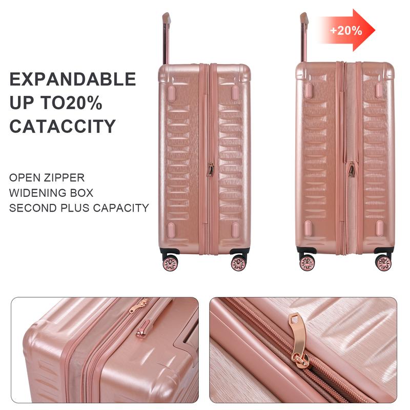 The new model luggage set can be extended with a 3-piece set, equipped with a lightweight TSA lock with rotating wheels (20 