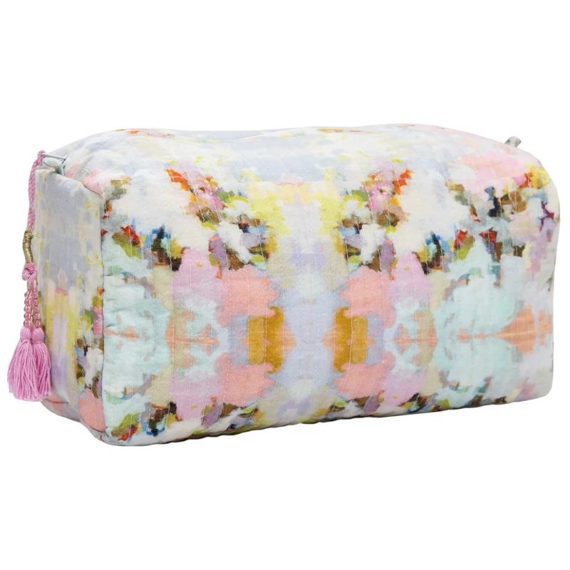 Laura Park Brooks Avenue Large Cosmetic Bag makeup bag makeup bag Portable Cosmetic cosmetic bag designer  wash Large Wide-Open Quilted Waterproof