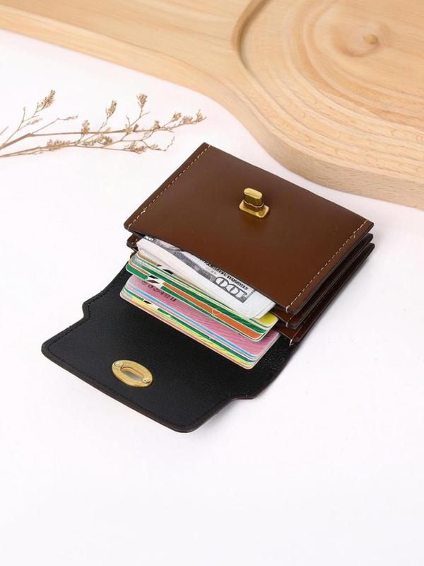 Women's Minimalist Plain Color Card Holder, Casual Versatile Short Wallet, Simple All-match Card Holder for Daily Life