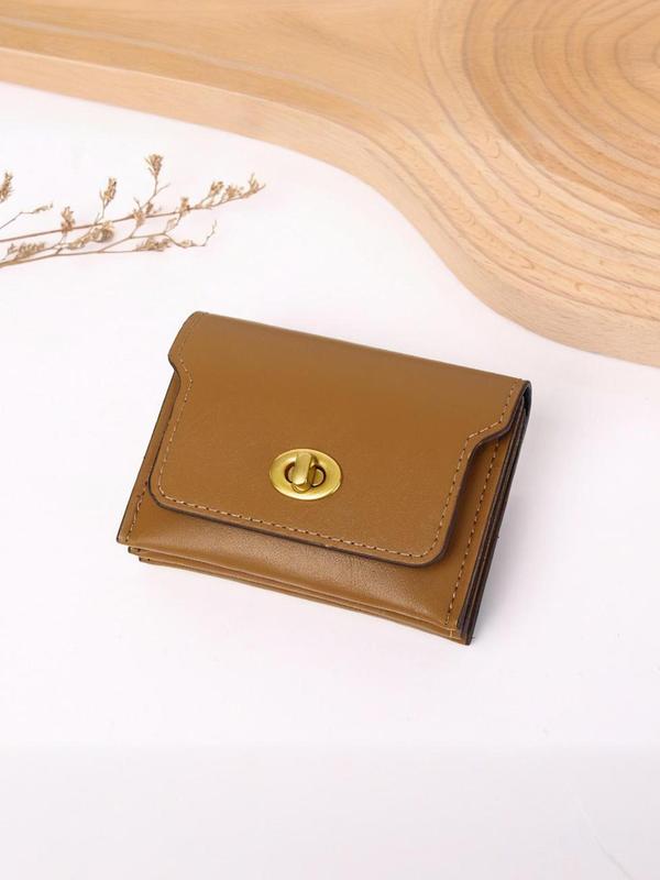 Women's Minimalist Plain Color Card Holder, Casual Versatile Short Wallet, Simple All-match Card Holder for Daily Life