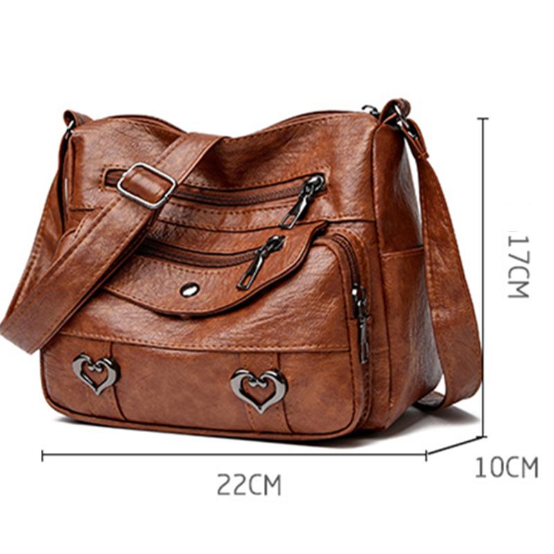 Shoulder Bag for Women, Soft PU Leather Purses with Multi Pockets Crossbody Bag Pocketbooks for Daily Use Travel