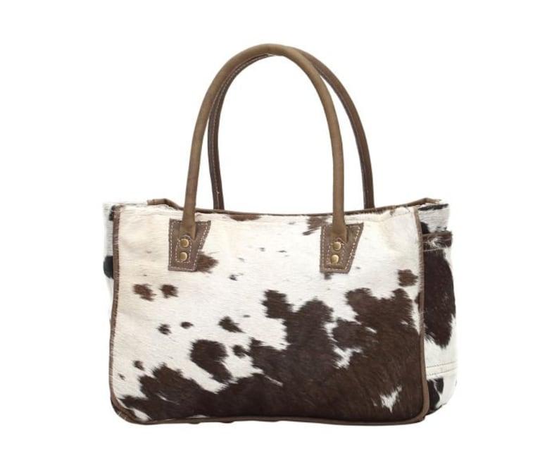 Hair-On Cowhide Medium Tote Bag | Western Purse | Real Leather Handbag | Authentic Cowhide Purse | Cowhide Handbag