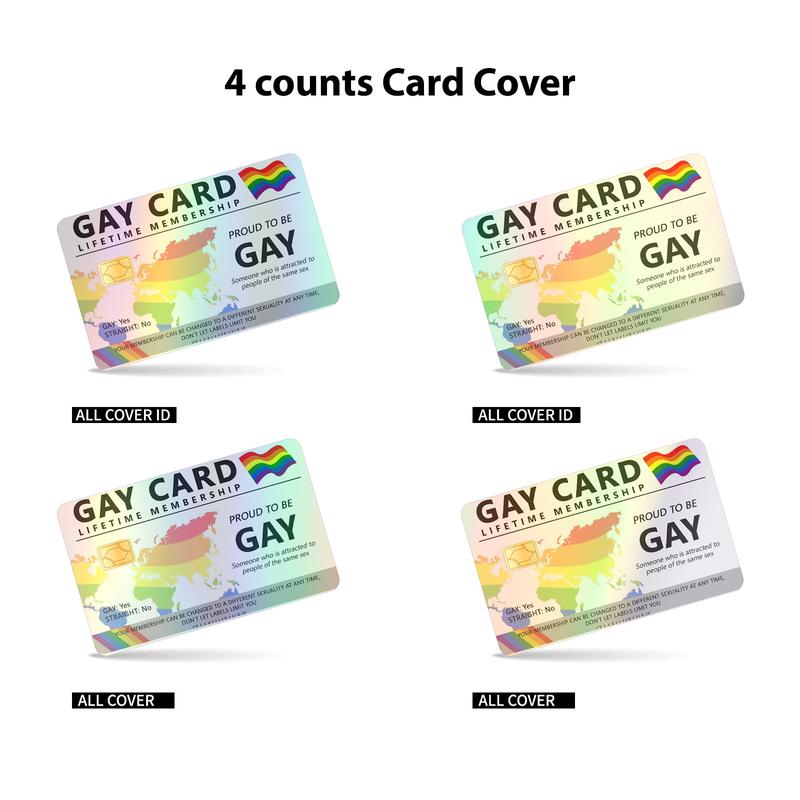 Gay Card Lifetime Membership Credit Card Skin – Holographic Laser-Proud and Durable LGBTQ+ Card Cover