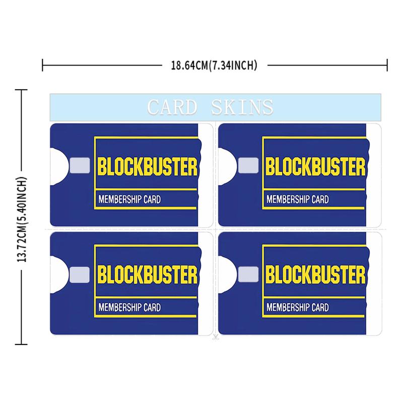 Blockbuster Membership Credit Card Skin – Retro and Durable Custom Card Cover