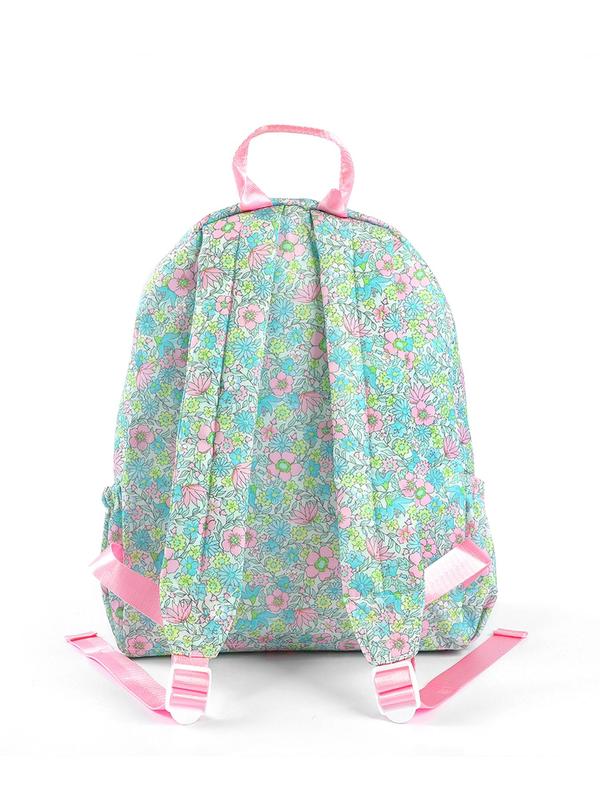 Floral Pattern Ruffle Trim Backpack, Casual Large Capacity Backpack for Women & Girls, Fashionable Backpack for Daily Use