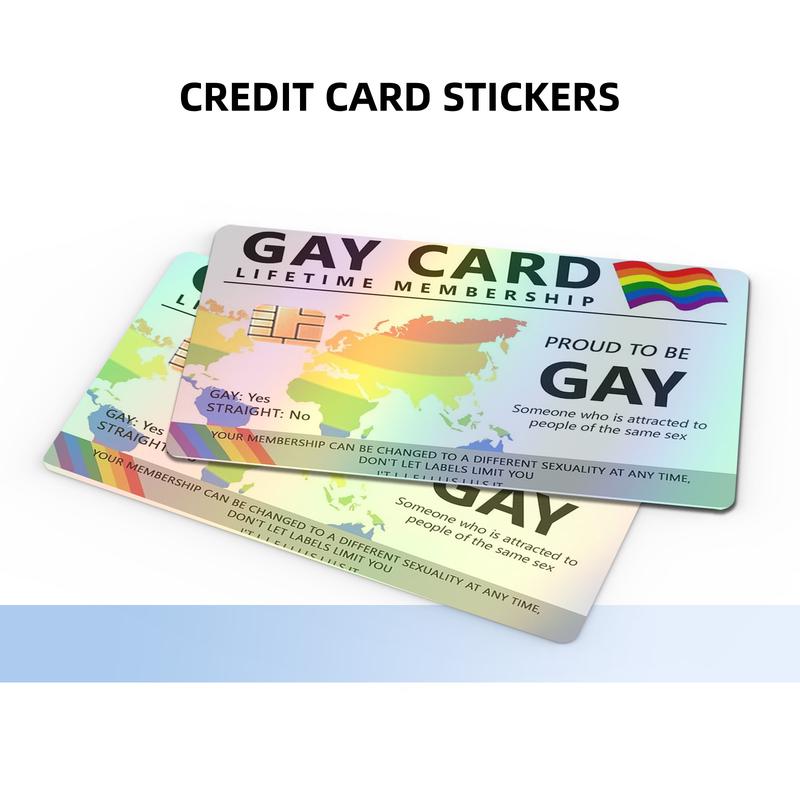 Gay Card Lifetime Membership Credit Card Skin – Holographic Laser-Proud and Durable LGBTQ+ Card Cover