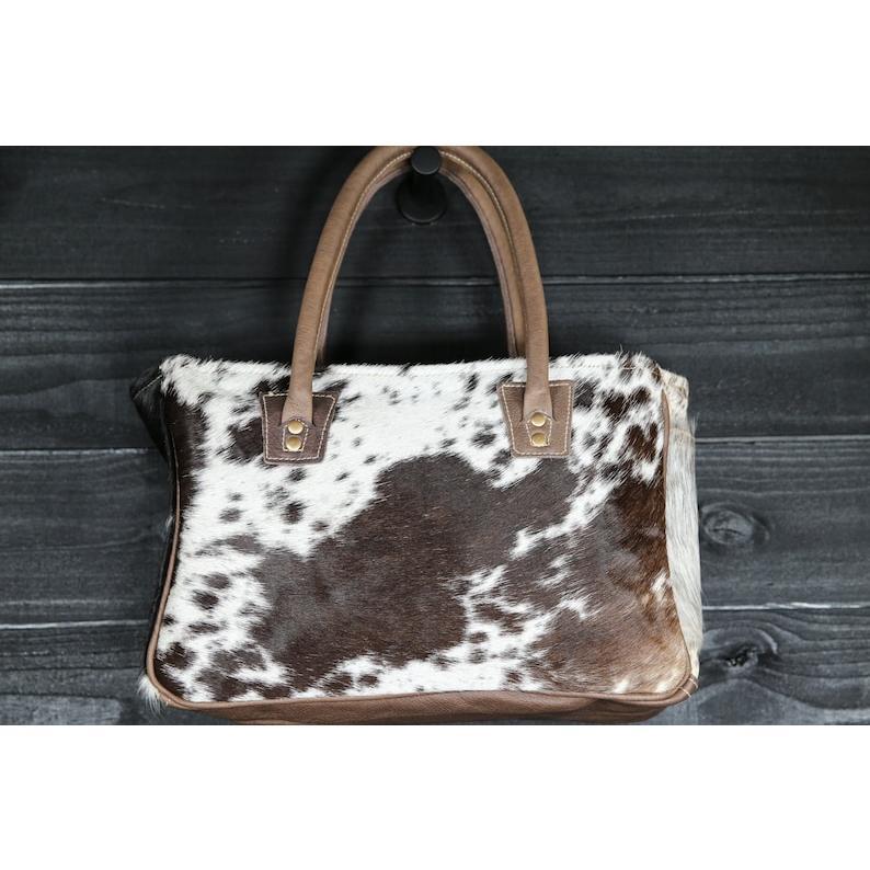 Hair-On Cowhide Medium Tote Bag | Western Purse | Real Leather Handbag | Authentic Cowhide Purse | Cowhide Handbag