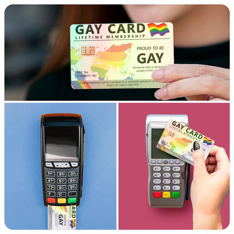 Gay Card Lifetime Membership Credit Card Skin – Holographic Laser-Proud and Durable LGBTQ+ Card Cover