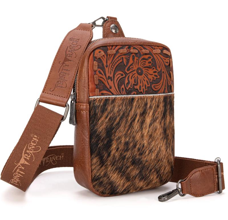 Rhett Cowhide Sling Bag - Brown, Shoulder Bag