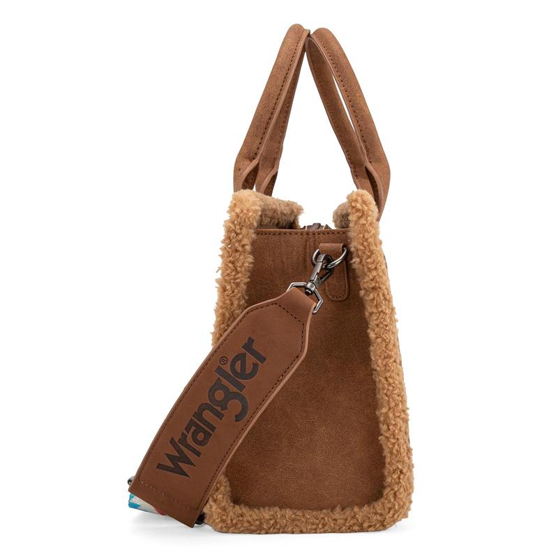 Wrangler Aztec Sherpa Tote Bag for Women Western Purses and Handbags-Fall Fashion woman gift