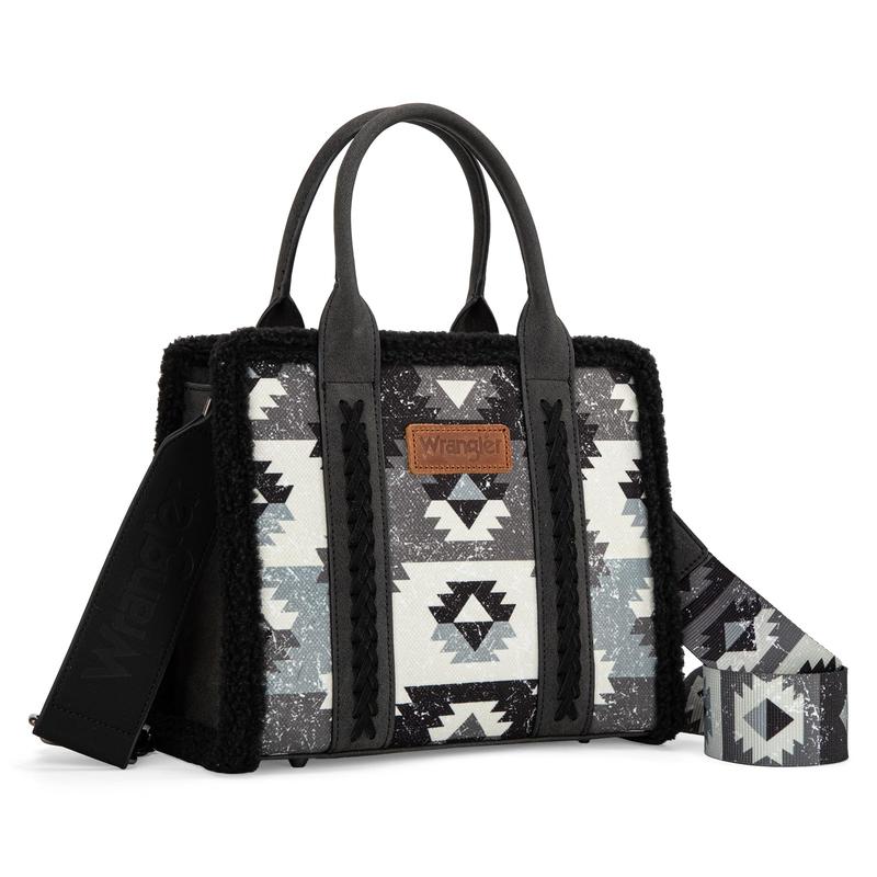 Wrangler Aztec Sherpa Tote Bag for Women Western Purses and Handbags-Fall Fashion woman gift