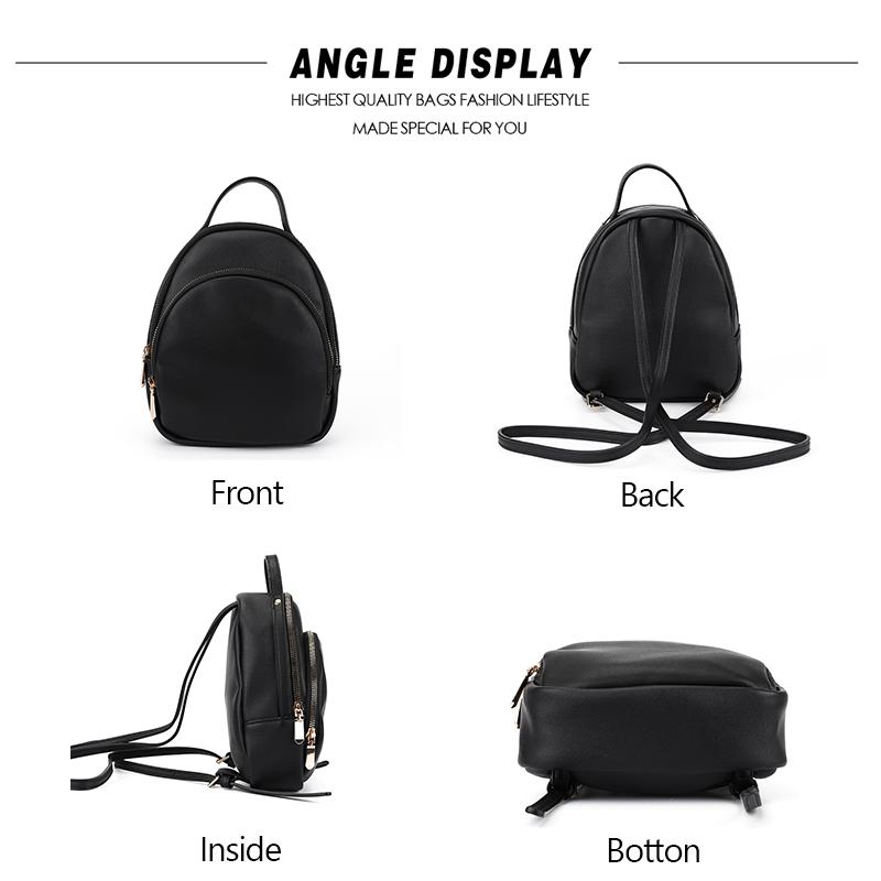 Mini Backpack for Women Leather Backpack Purse Casual Small Daypack Bag with Pockets