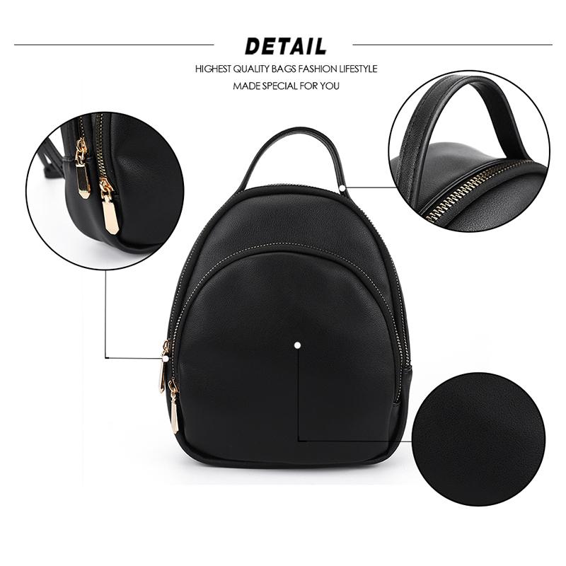 Mini Backpack for Women Leather Backpack Purse Casual Small Daypack Bag with Pockets