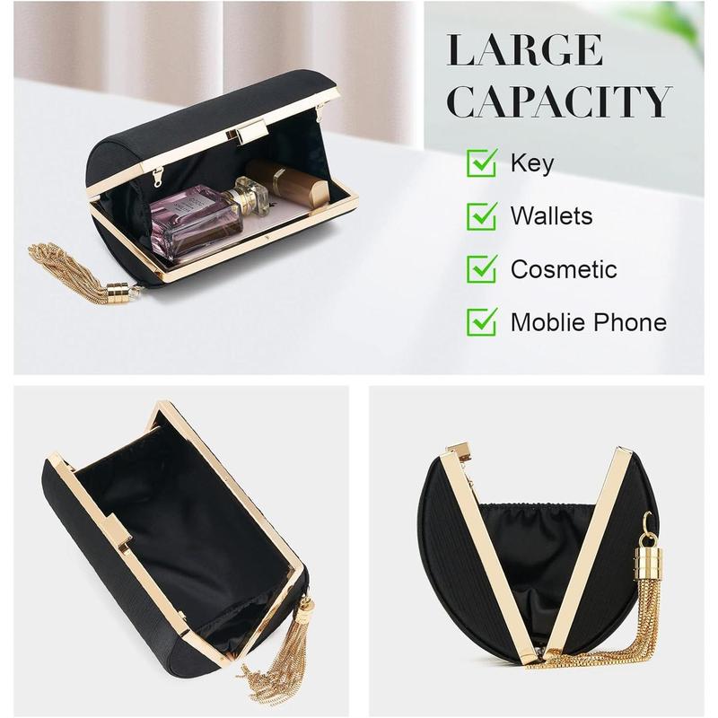 Women Clutch Bag Evening bag Fringed Evening Handbag,Lady Party Wedding Clutch Purse Chain Shoulder Cross Body Bag