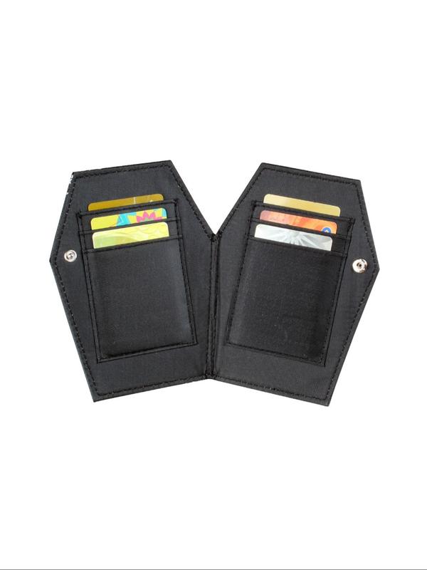 Letter Pattern Card Holder, Casual PU Leather Card Holder, Fashionable Wallet for Women & Girls, Gift As Halloween Gift