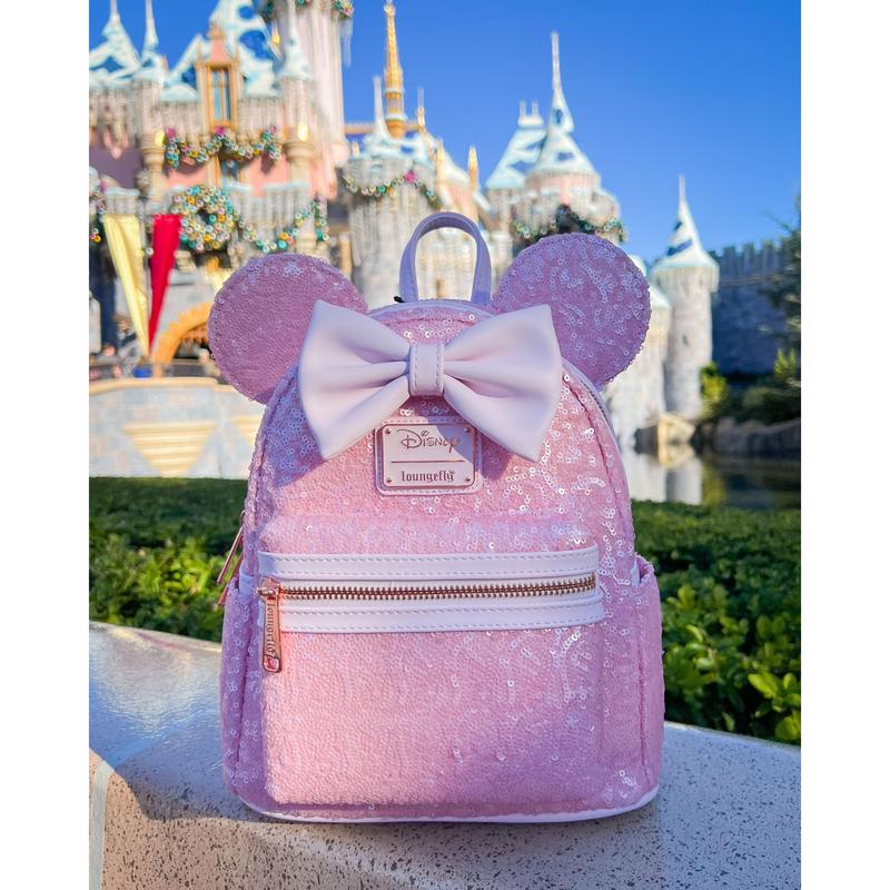 Awesome Collectibles Loungefly Exclusive- Disney Minnie Mouse Cotton Candy Sequin Backpack