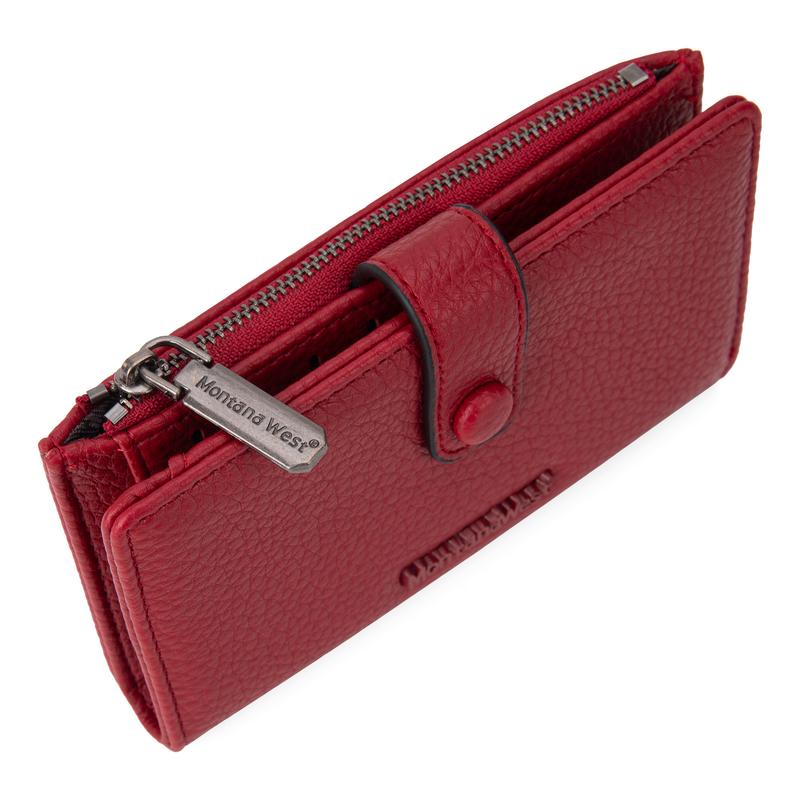 Montana West Women's Wallet Long Slim Card Holder RFID Blocking with Zipper Coin Pocket