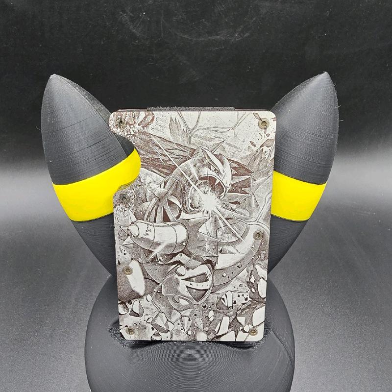 Pokémon Tyranitar Wallet Aluminum Laser Engraved Card Holder With Money Clip