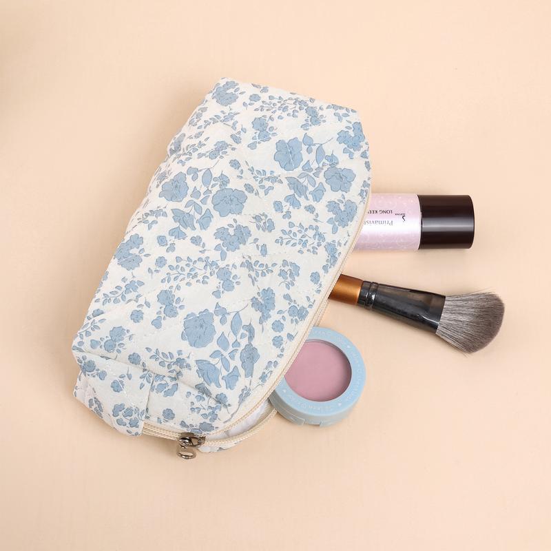 3-Piece Floral Makeup Bag Set, Portable Cosmetic Pouch, Vanity Toiletry Organizer For Travel Storage, Chic Gift For Women