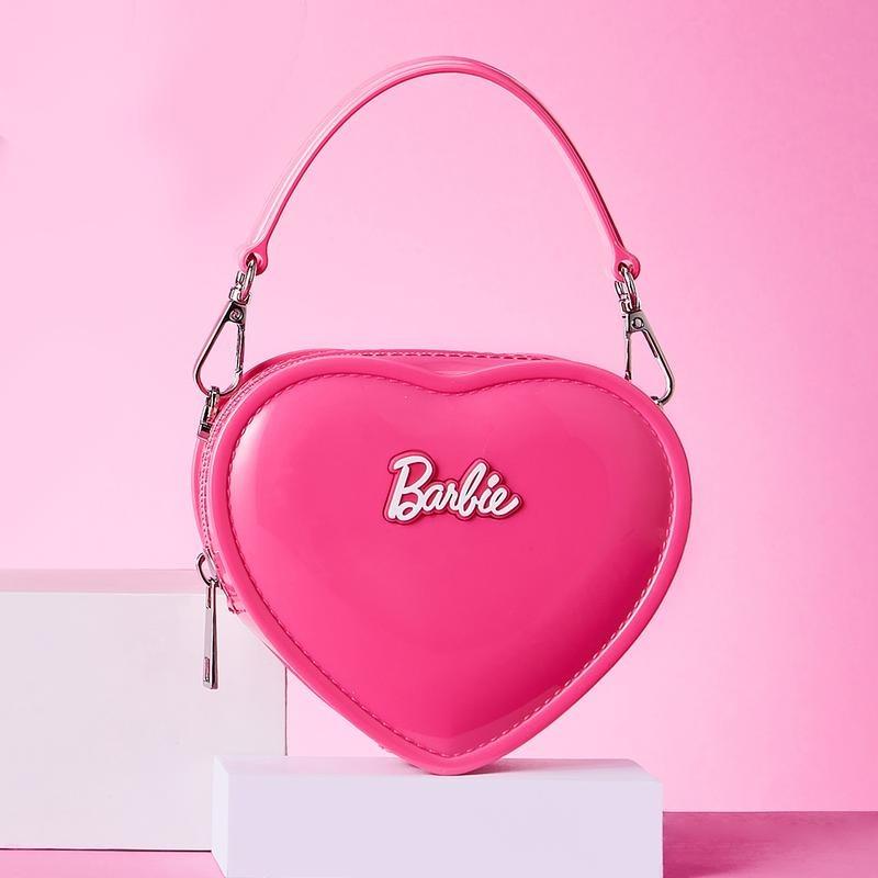 Barbie Love Jelly Handbag Crossbody Bag Handbag PVC Material Rose Red Mini Bag Sweet Style Bag  Bag High Quality, christmas gift, holiday gift