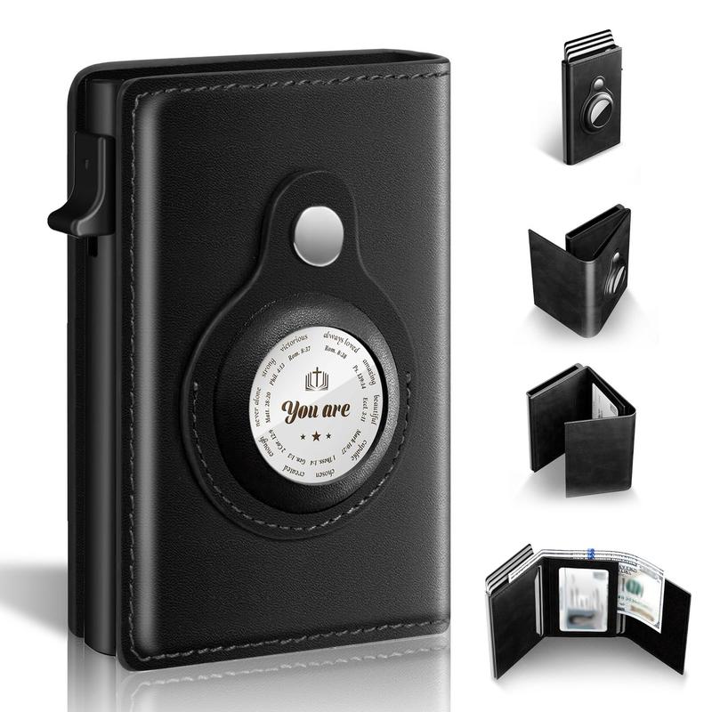 Wallet for Mens Smart Wallet Leather Card Holder Smart,Slim,Minimalist Wallet,9-14 Card Capacity | ID Window | Cash Slot