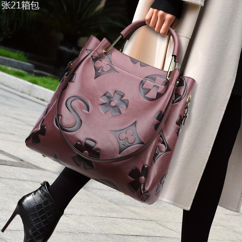 Classic Elegant Flower Embossed Satchel Handbag, Fashionable All-Match Bag For Work