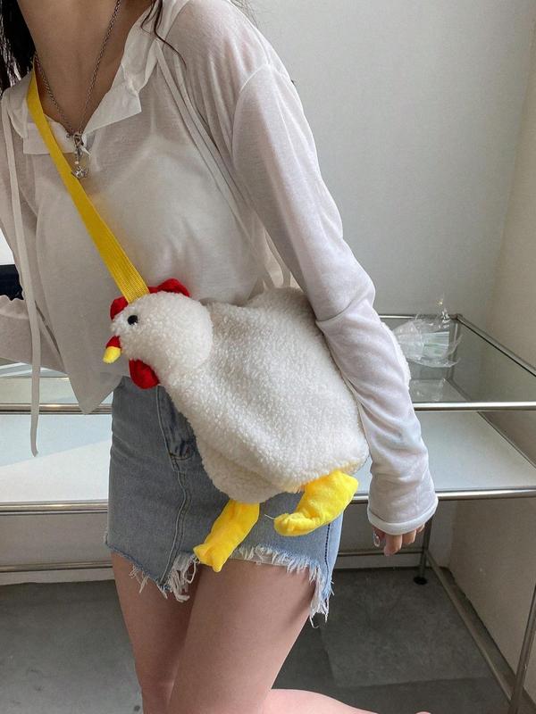 Cute Chicken Design Crossbody Bag,  Fashionable Animal Design Shoulder Bag for Women & Girls, Female All-match Bag for Daily Used