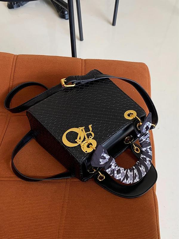 Women's Fashionable Crocodile Embossed Crossbody Bag, Casual Versatile Shoulder Bag for Daily Used, Trendy All-match Commuter Bag