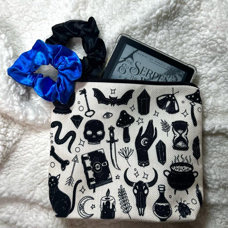 Spooky Catch All Bag With Satin Scrunchies