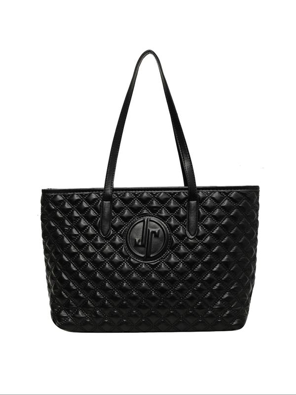 Women's Elegant Quilted Tote Bag, Trendy Retro Large Capacity Shoulder Bag, Chic All-match Tote Bag for Daily & Work Use