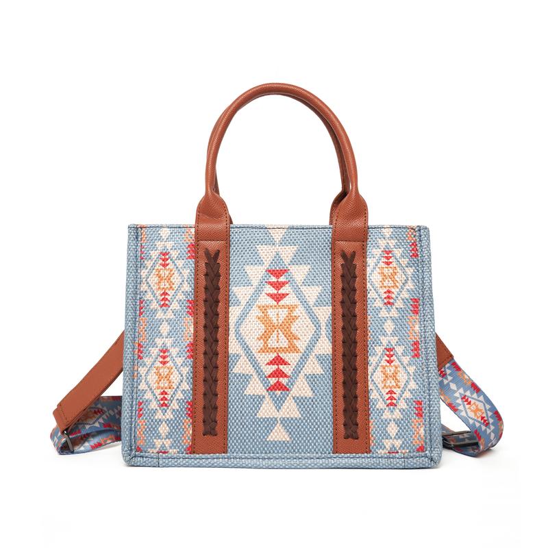 Tote Bag Western Purses for Women Handbags European and American retro cotton and linen printed Western women's one shoulder crossbody bag