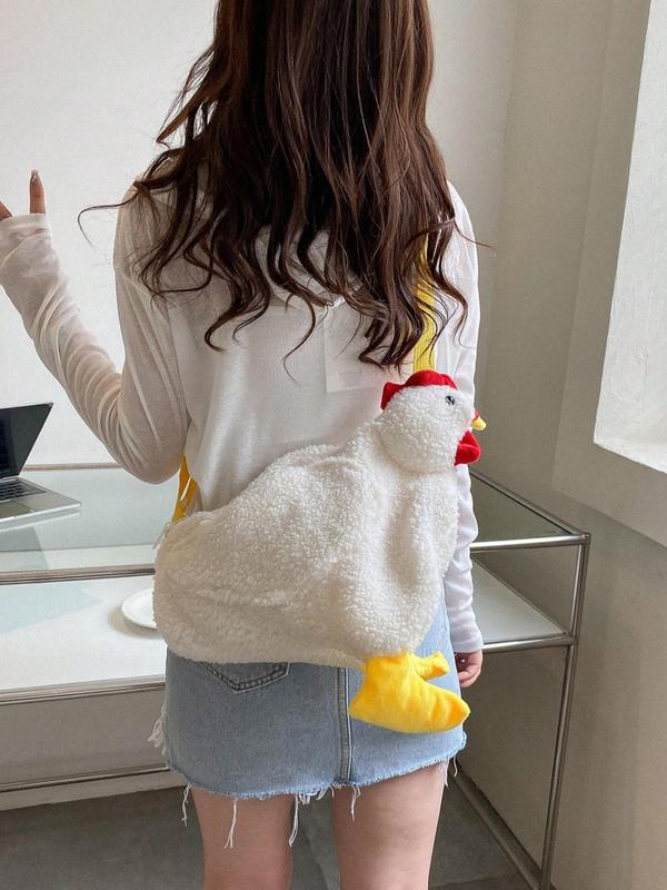 Cute Chicken Design Crossbody Bag,  Fashionable Animal Design Shoulder Bag for Women & Girls, Female All-match Bag for Daily Used