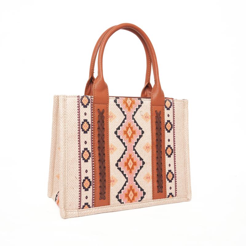 Tote Bag Western Purses for Women Handbags European and American retro cotton and linen printed Western women's one shoulder crossbody bag