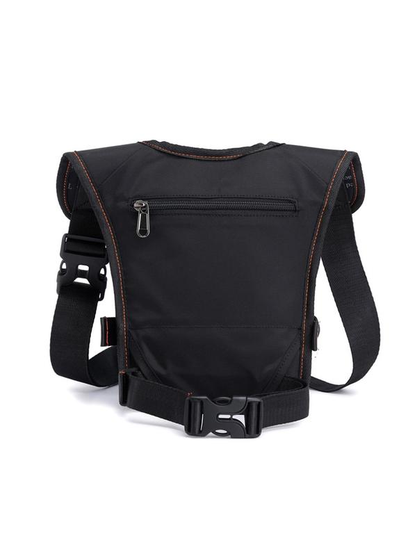 Men's Letter Random Letter Print Zipper Bum Bag, Outdoor Sports Multi-functional Chest Bag, Portable Leg Bag For Sporting