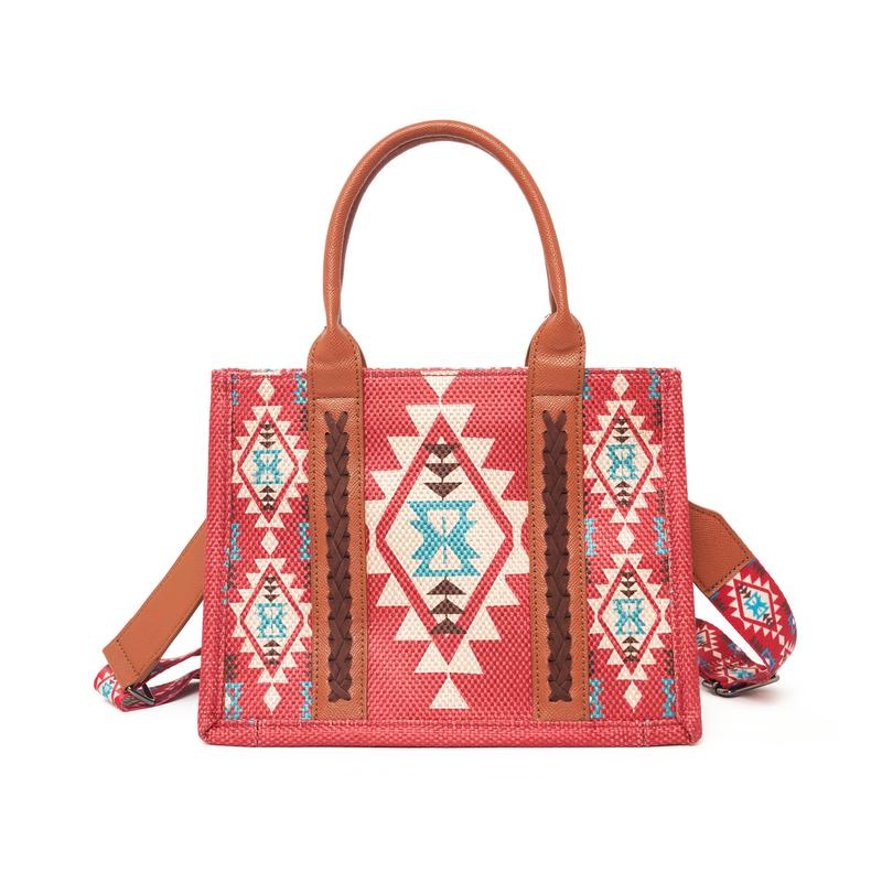 Tote Bag Western Purses for Women Handbags European and American retro cotton and linen printed Western women's one shoulder crossbody bag