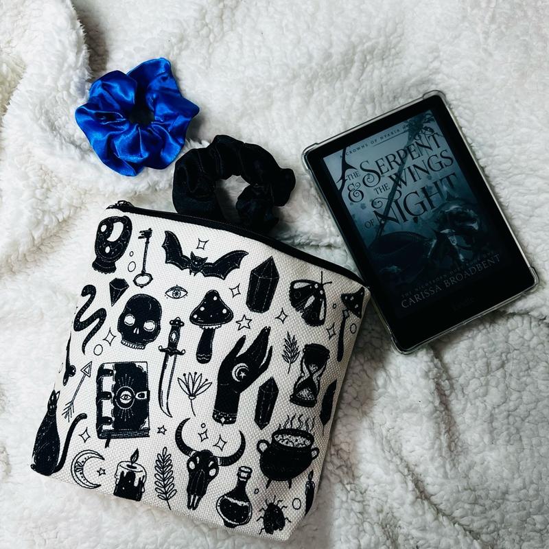 Spooky Catch All Bag With Satin Scrunchies