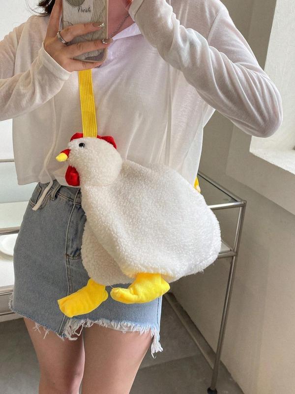 Cute Chicken Design Crossbody Bag,  Fashionable Animal Design Shoulder Bag for Women & Girls, Female All-match Bag for Daily Used