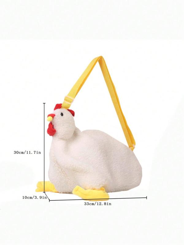 Cute Chicken Design Crossbody Bag,  Fashionable Animal Design Shoulder Bag for Women & Girls, Female All-match Bag for Daily Used