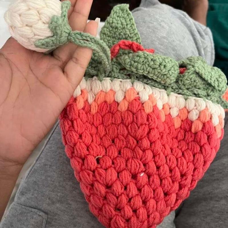 Strawberry Crochet Handmade Handbag