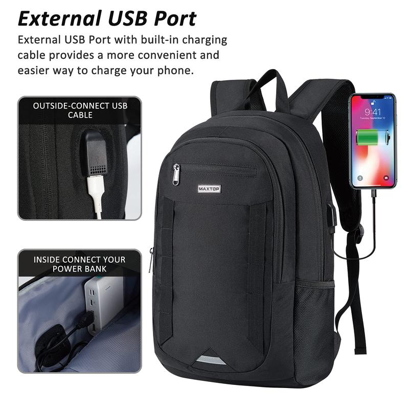 Travel Laptop Backpack Business Backpacks with USB Charging Port Water Resistant School College Bookbag