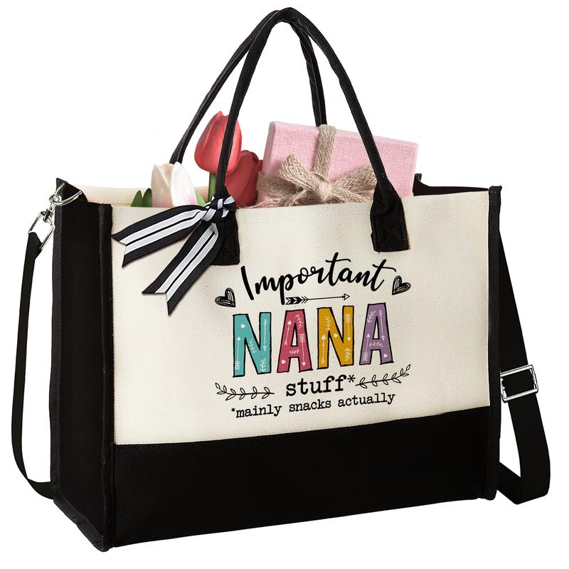 Gifts for Grandma - Gifts for Grandma Birthday Unique, Nana Birthday Gifts - Christmas Grandma Gifts from Grandchildren - Grandmother Gifts, Nana Gifts, Grandma Gift Ideas - Canvas Tote Bag for Nana