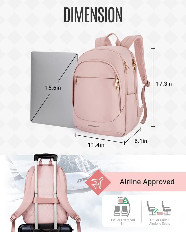 LIGHT FLIGHT Collge Laptop Backpack, 15.6 inch Laptop Travel Backpack for women, College Computer Bookbag Casual Bag for Work Travel College