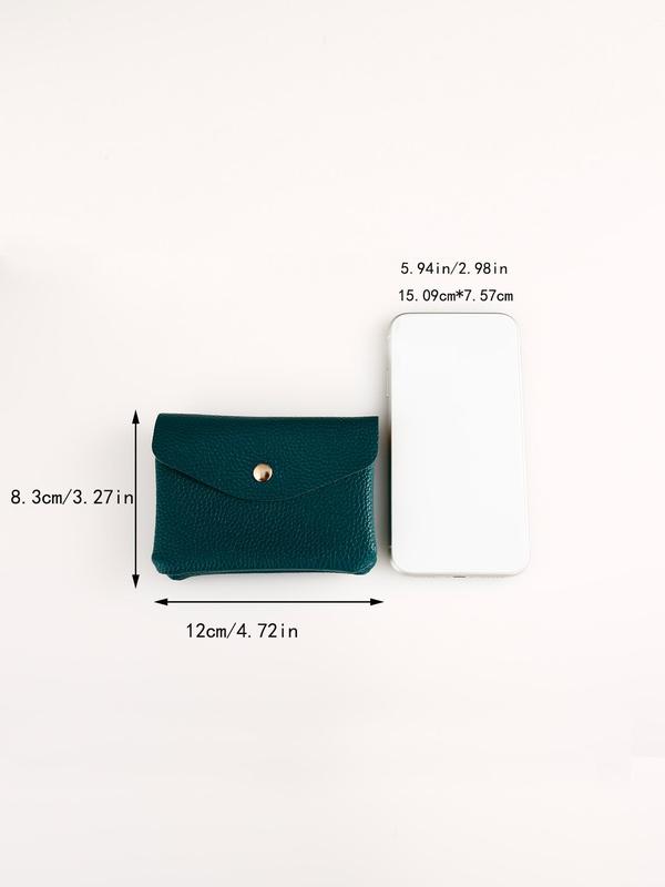 Women's Minimalist Plain Color Card Holder, Casual Versatile Large Capacity Wallet, Trendy All-match Short Wallet for Daily Use