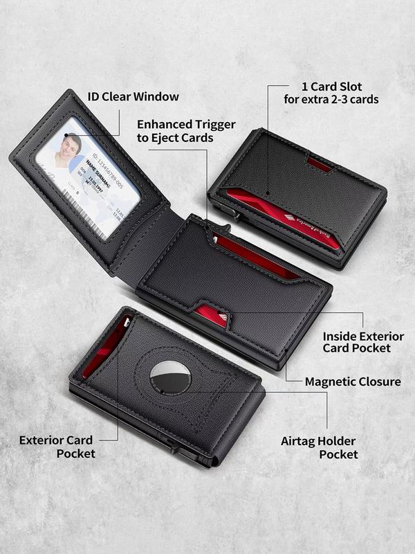 Men's Business RFID Blocking Card Holder, Casual Solid Color Card Holder, Classic Card Holder for Men, Casual Trendy Versatile High-quality Daily Wallet