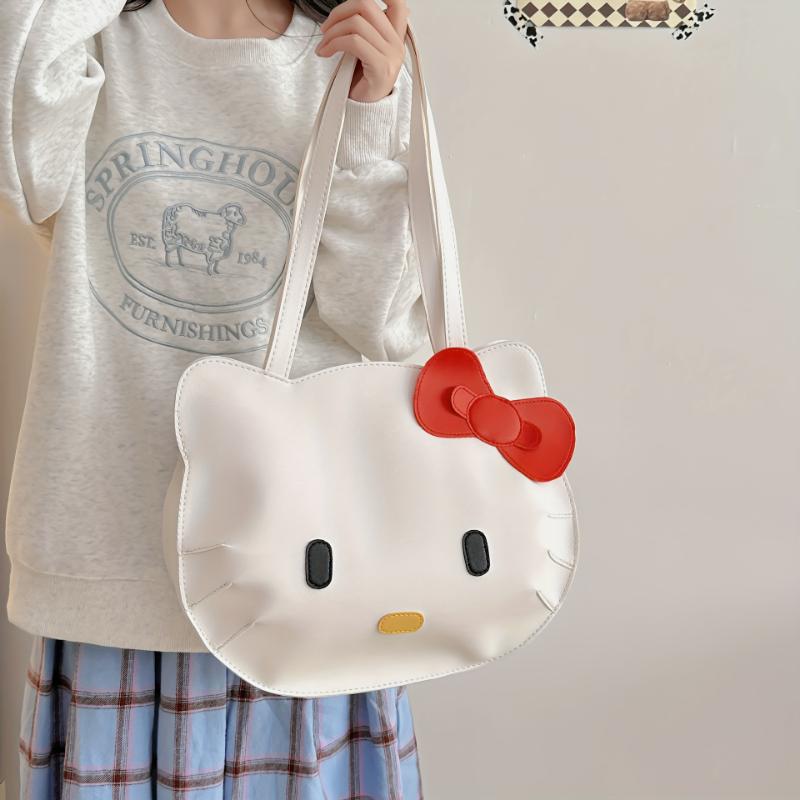 1pc Large Capacity PU Leather HelloKitty Handbag, Fashionable Crossbody Bag for Women, Suitable for Sanrio Fans, Daily Travelling, Party, Holiday Gift