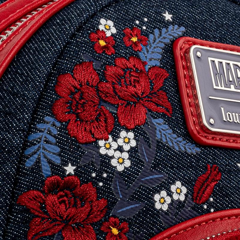 Marvel Captain America 80th Anniversary Floral Shield Mini Backpack